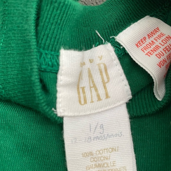 *SALE* Baby Gap Solid Green T-shirt Onesie 12-18M - Picture 2 of 3